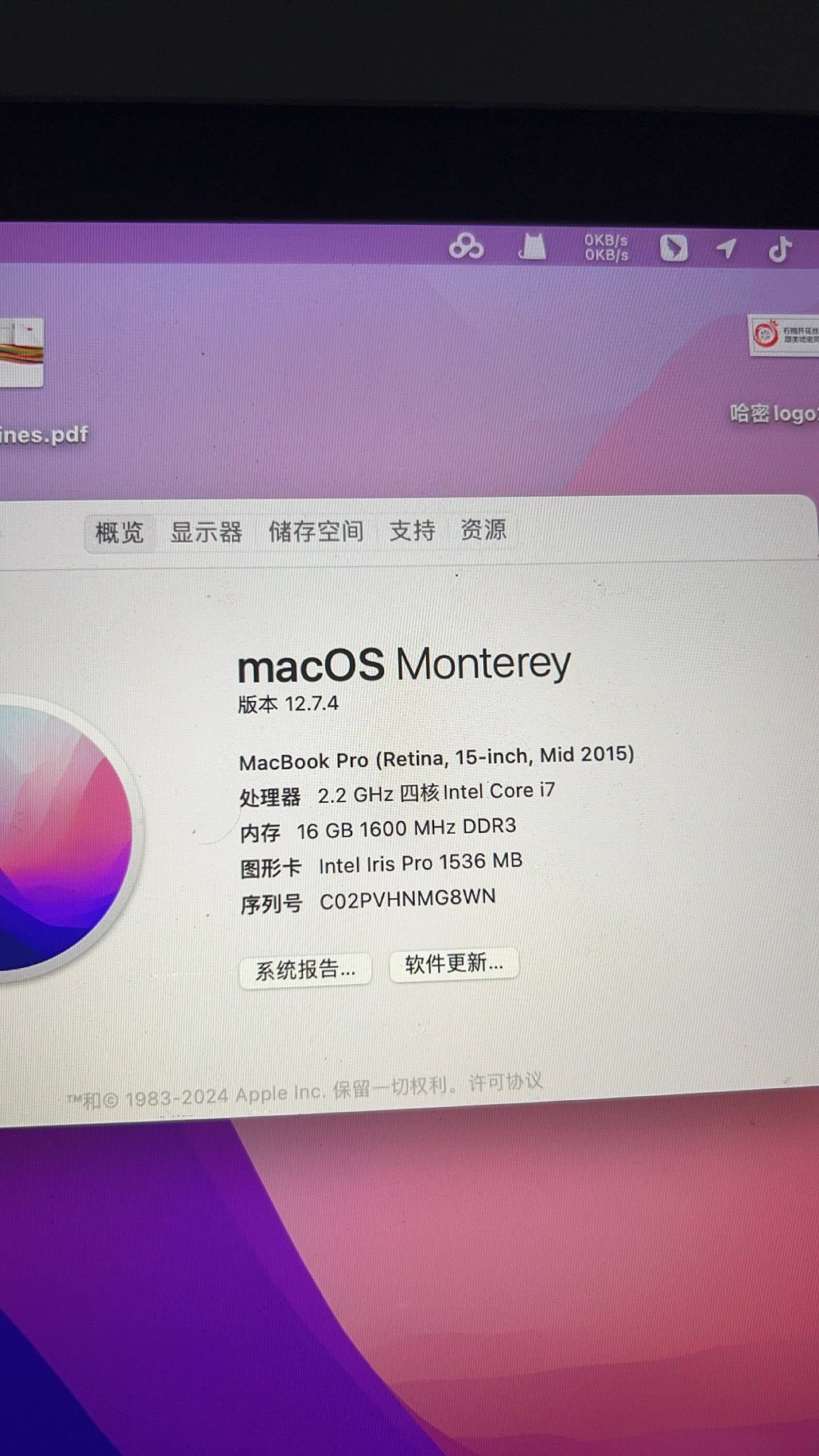 出一个 macbook pro 2015款 屏幕15村_1