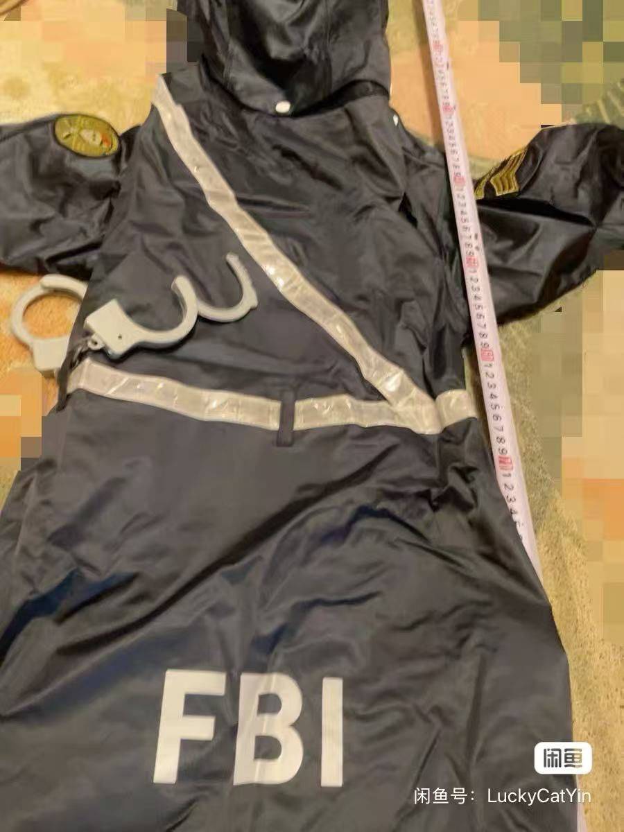 FBI大型犬宠物雨衣_2