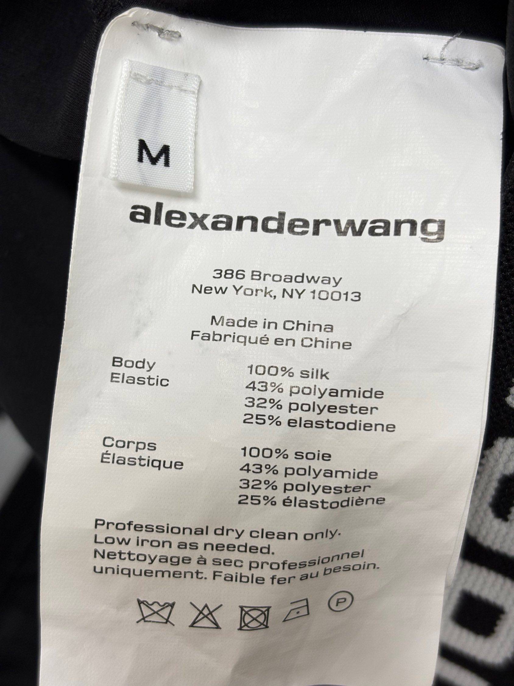150块！Alexander Wang大王真丝短裤黑_2