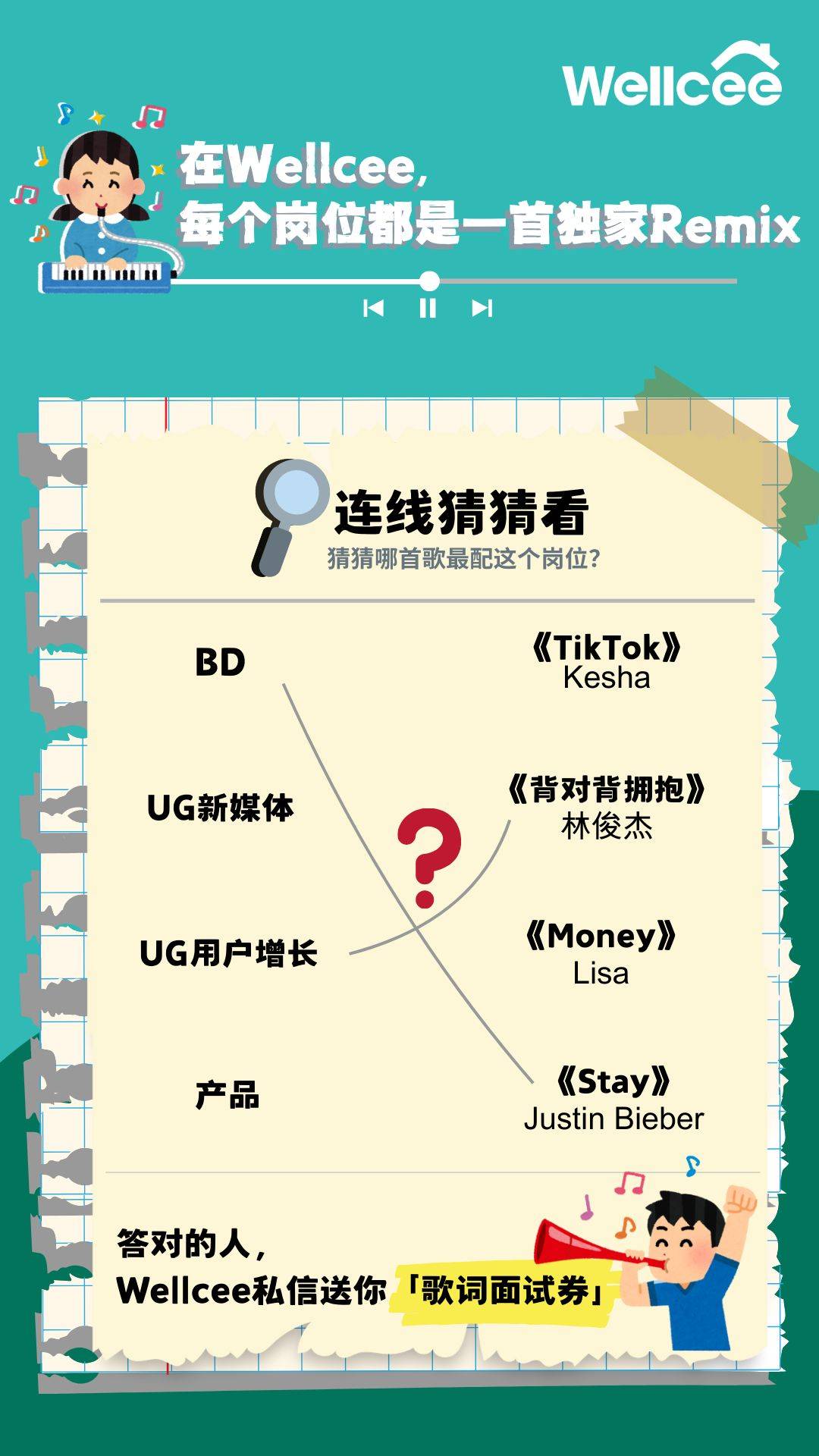 招聘🙋‍♀️｜给你一首歌的时间，加入Wellcee吧！_1