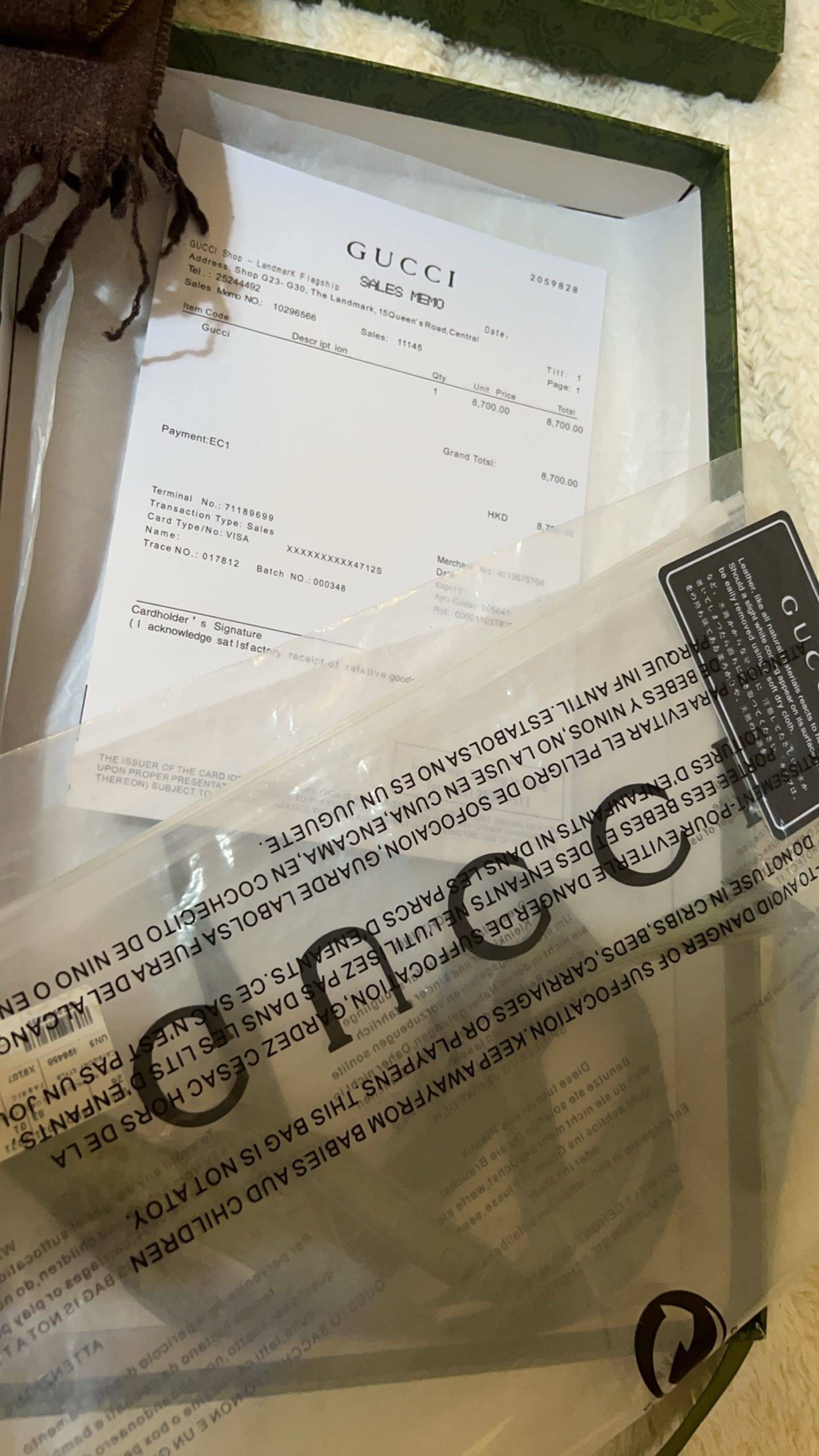 Gucci古驰全新正品双面羊绒围巾