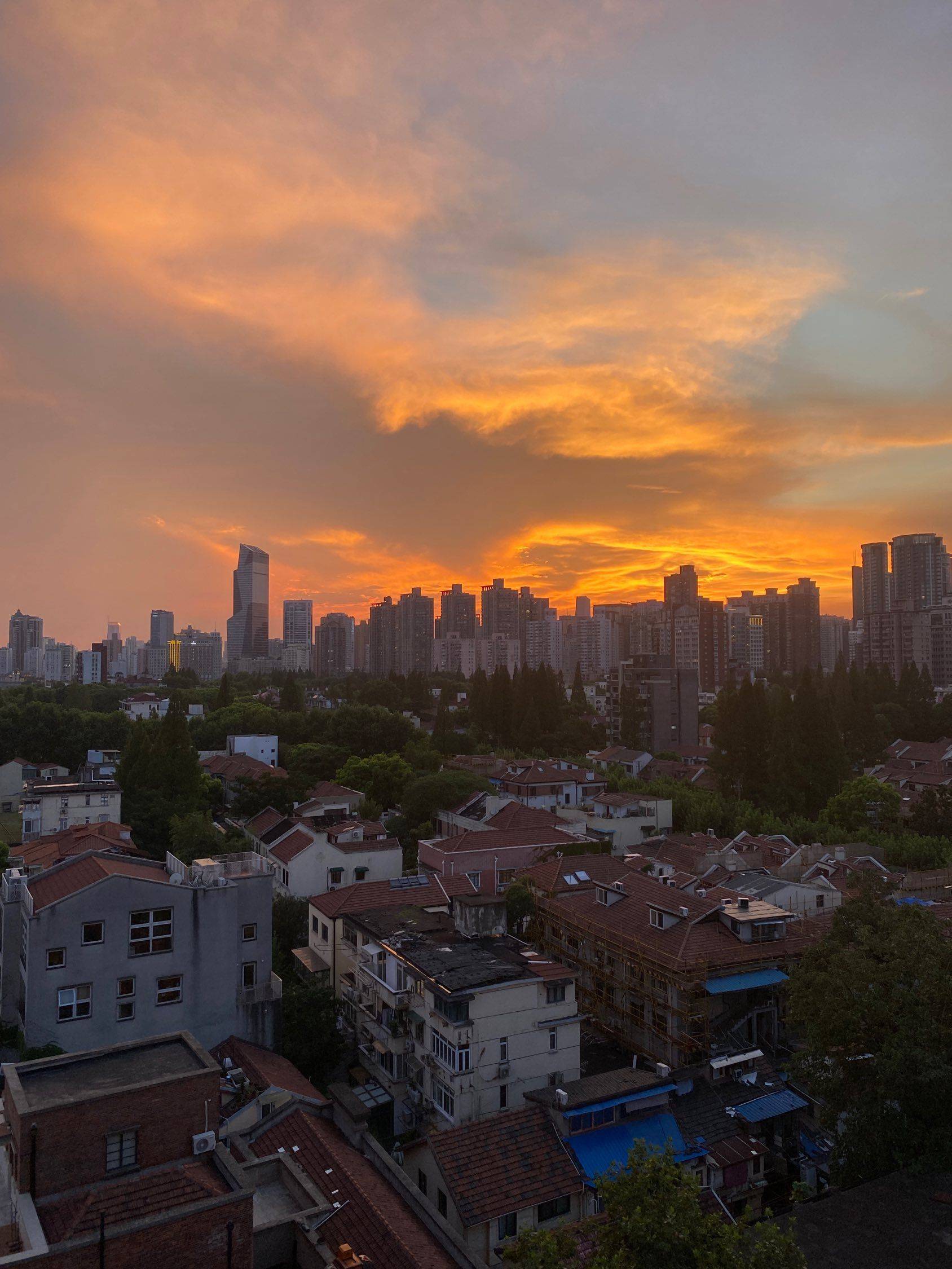 在家就能欣赏日落晚霞