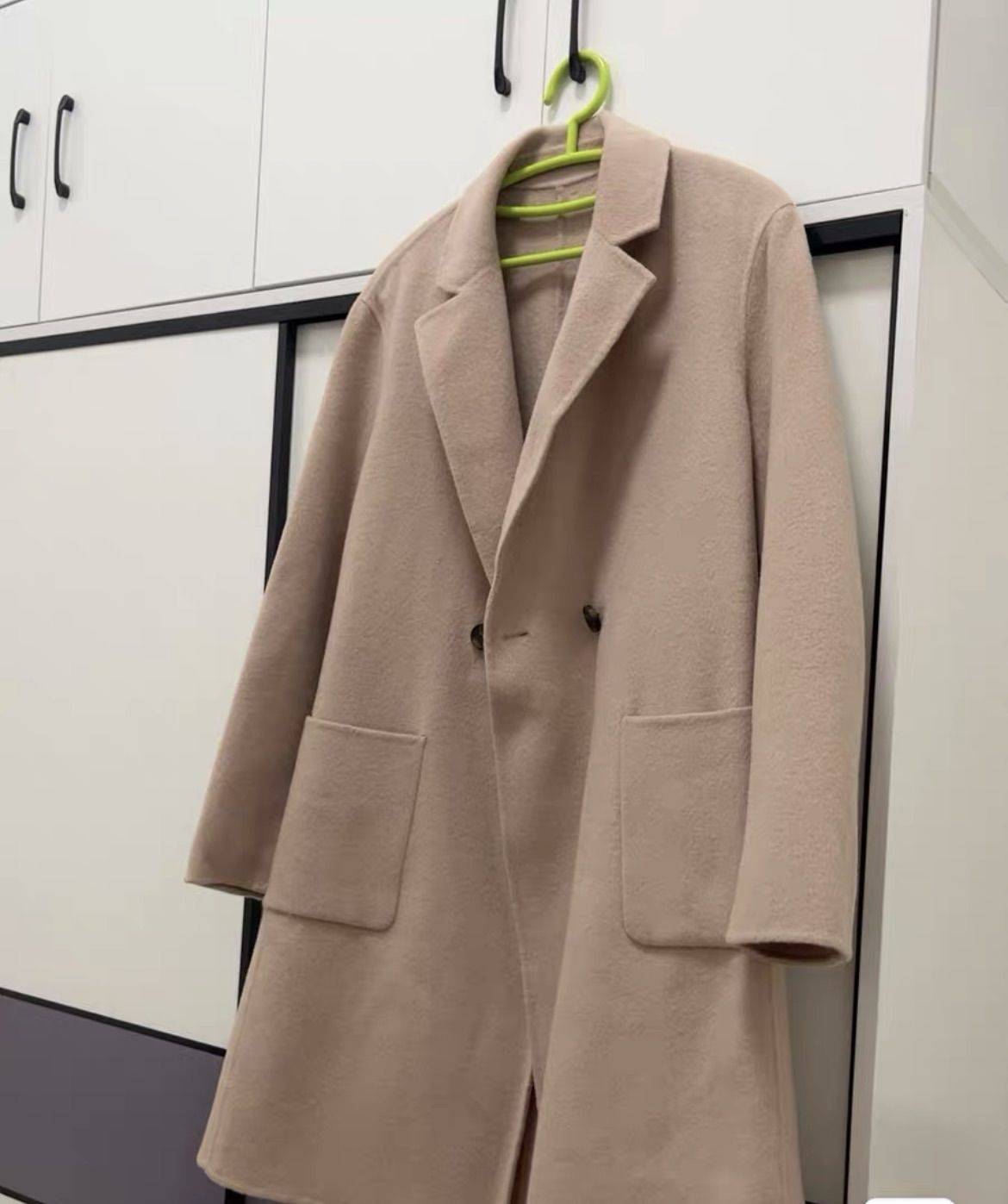 全新 莱茵专柜进口澳洲100%绵羊毛双面大衣