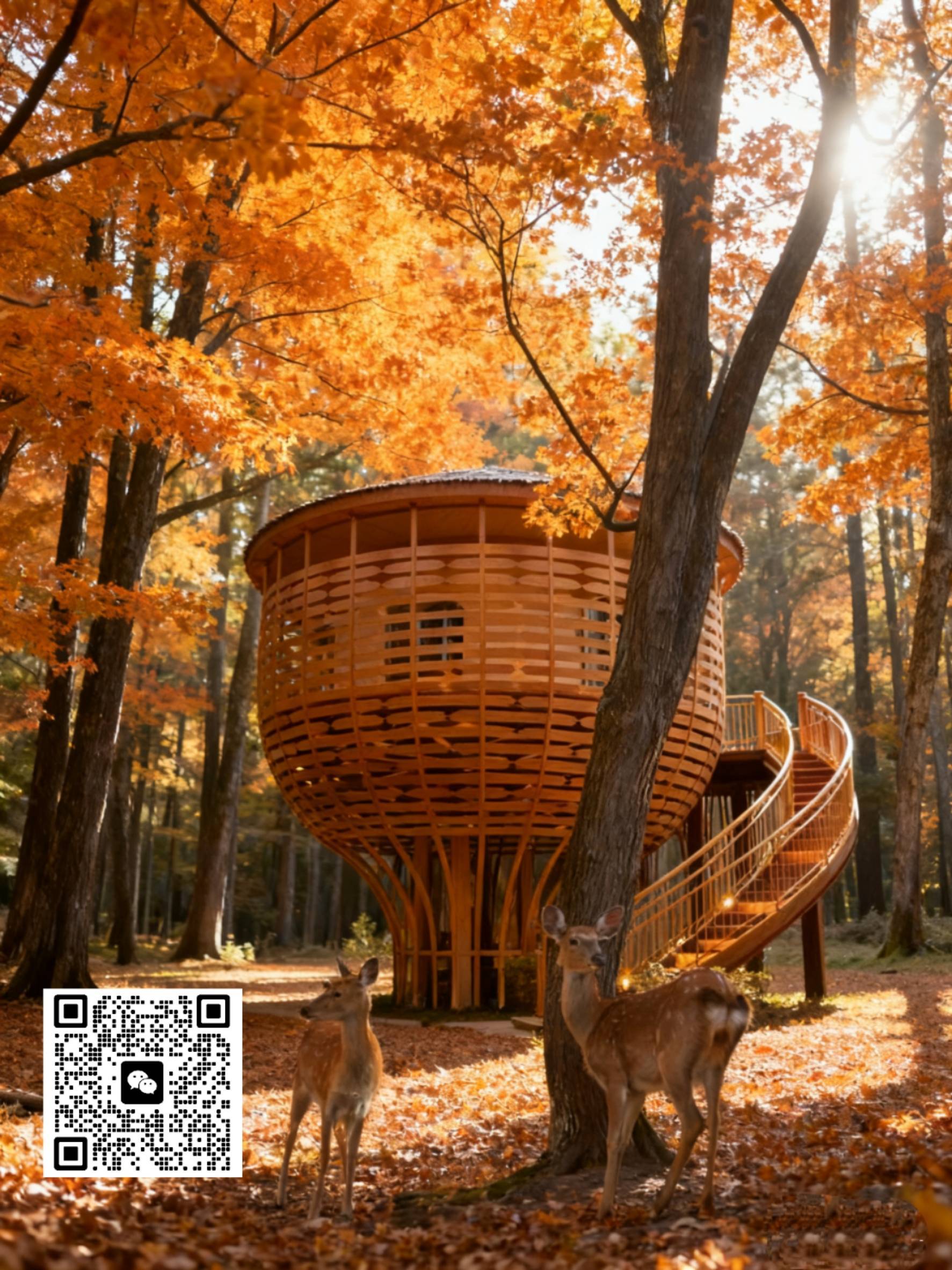  秋日小屋  度假 装配式建筑 _1