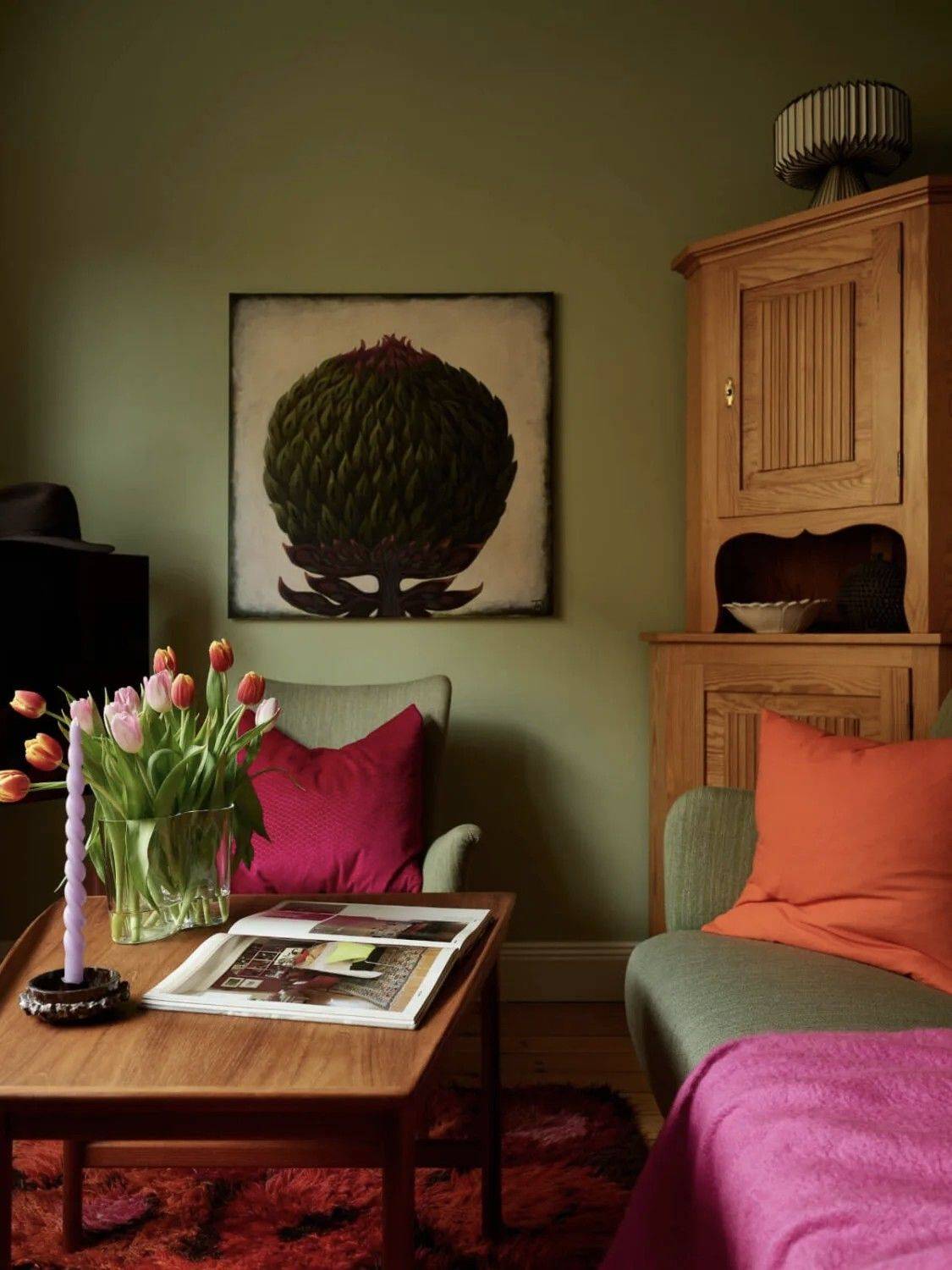 绿色墙面的氛围小家_1