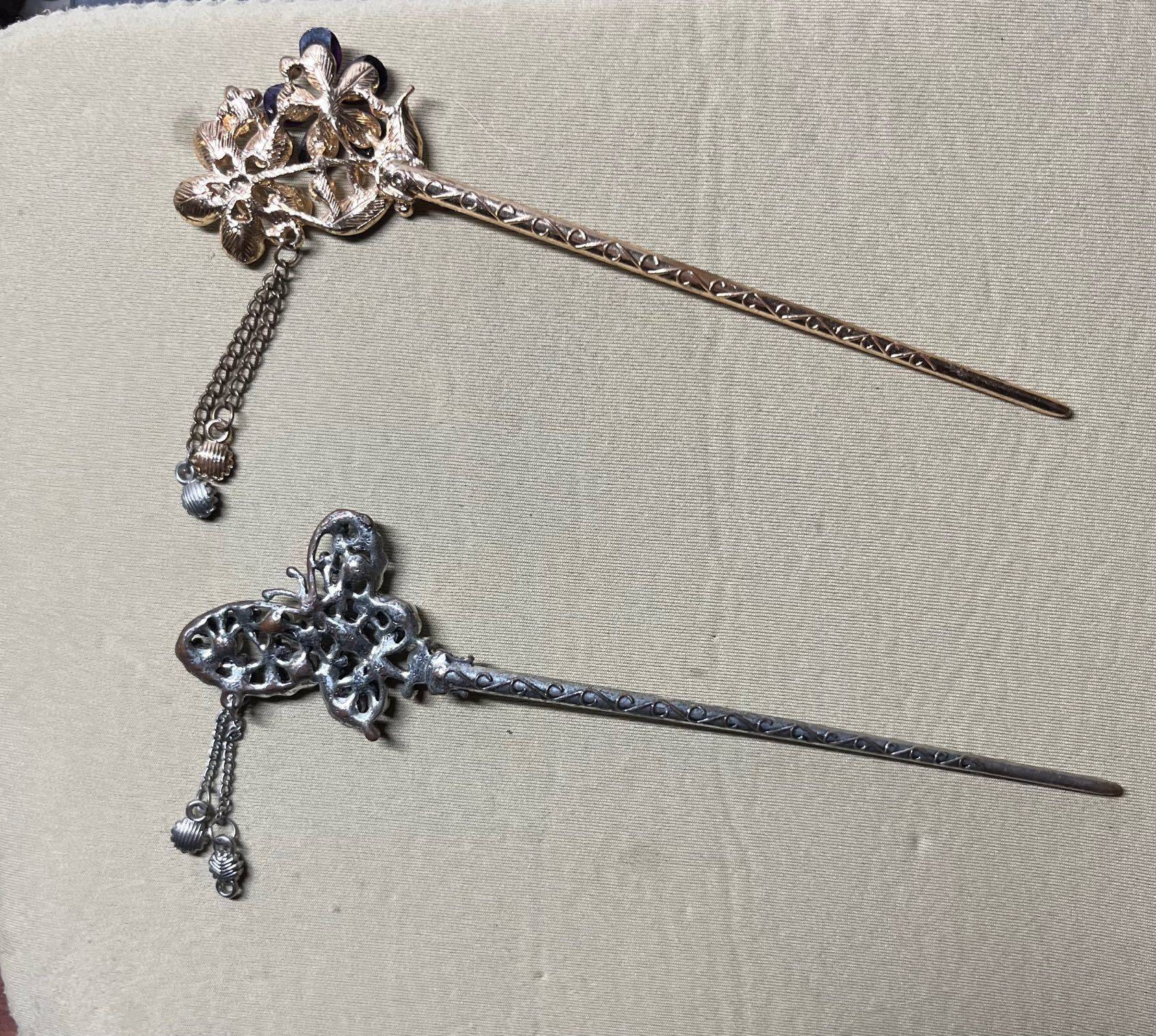 全新 步摇发簪2个，实体店购入9.9元_1