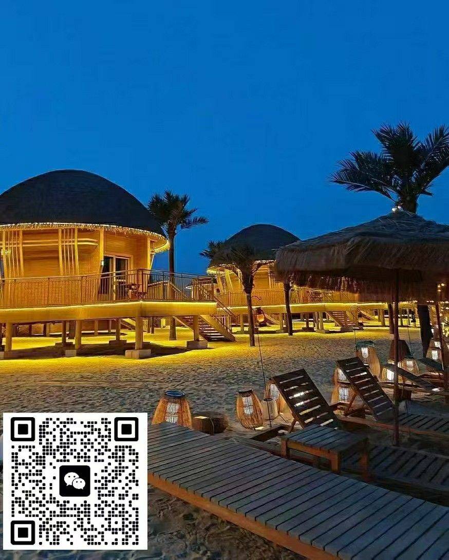 网红度假屋 招出口代理  沙滩夜景  