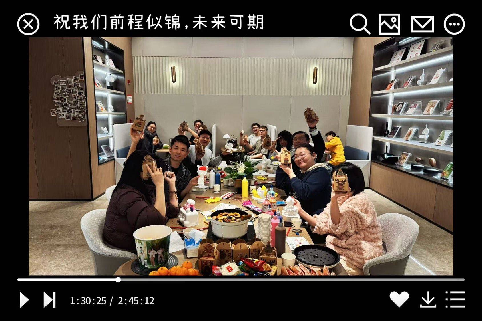 我住的公寓每个月都有party，超级开心