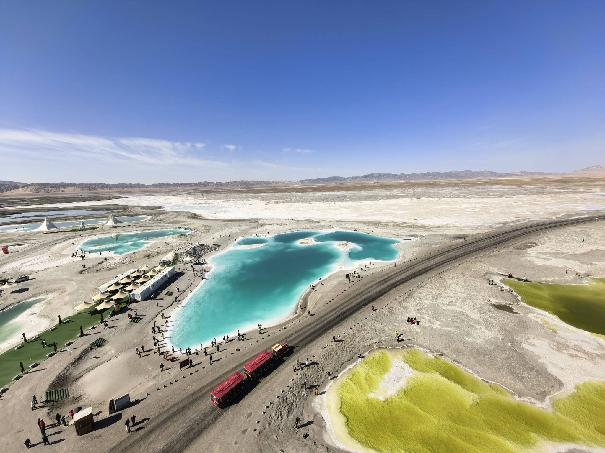 缺不缺盐湖奇景 自然调色盘   手搓