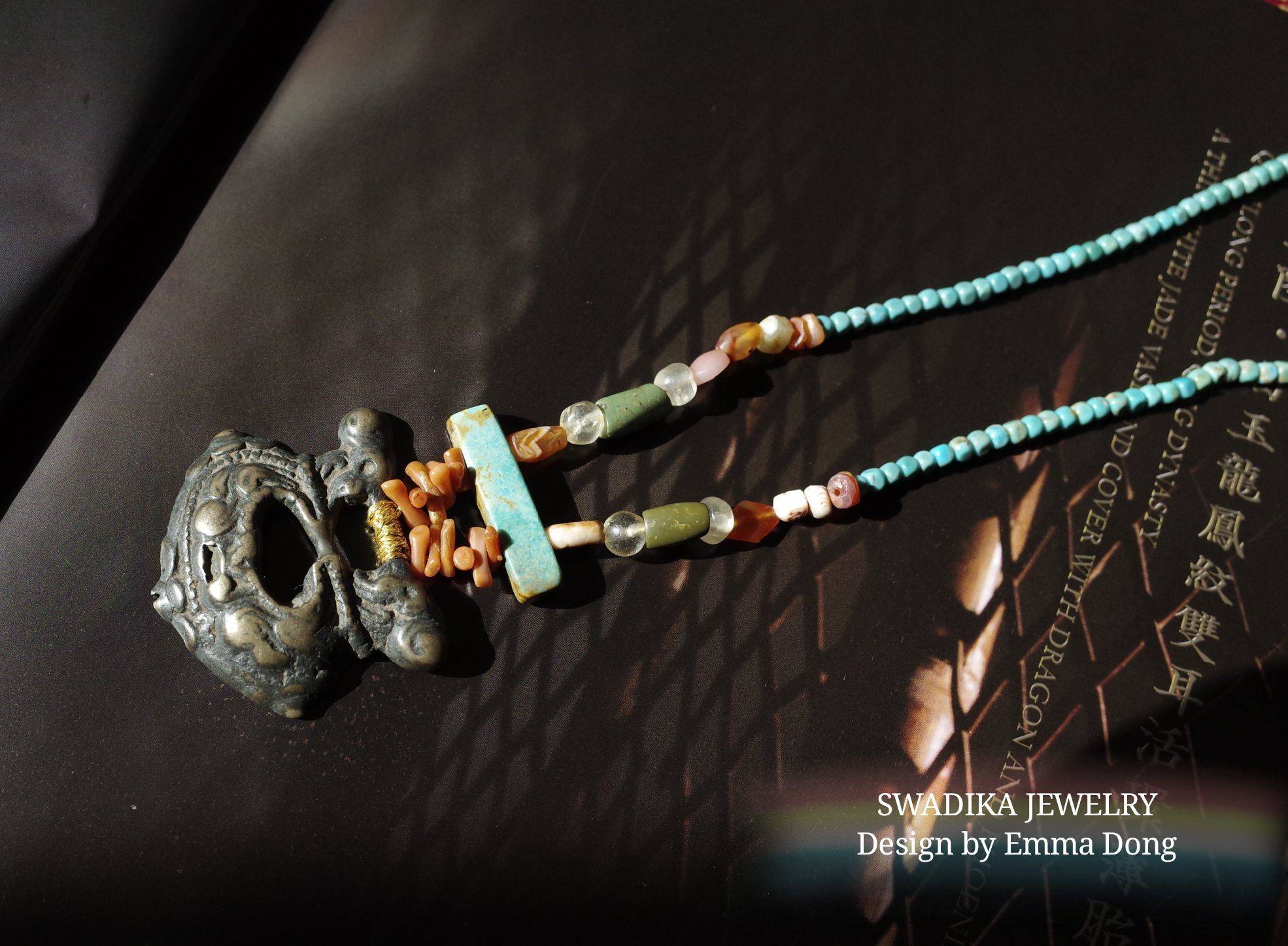 自己设计制作的老天铁经书扣项链_4