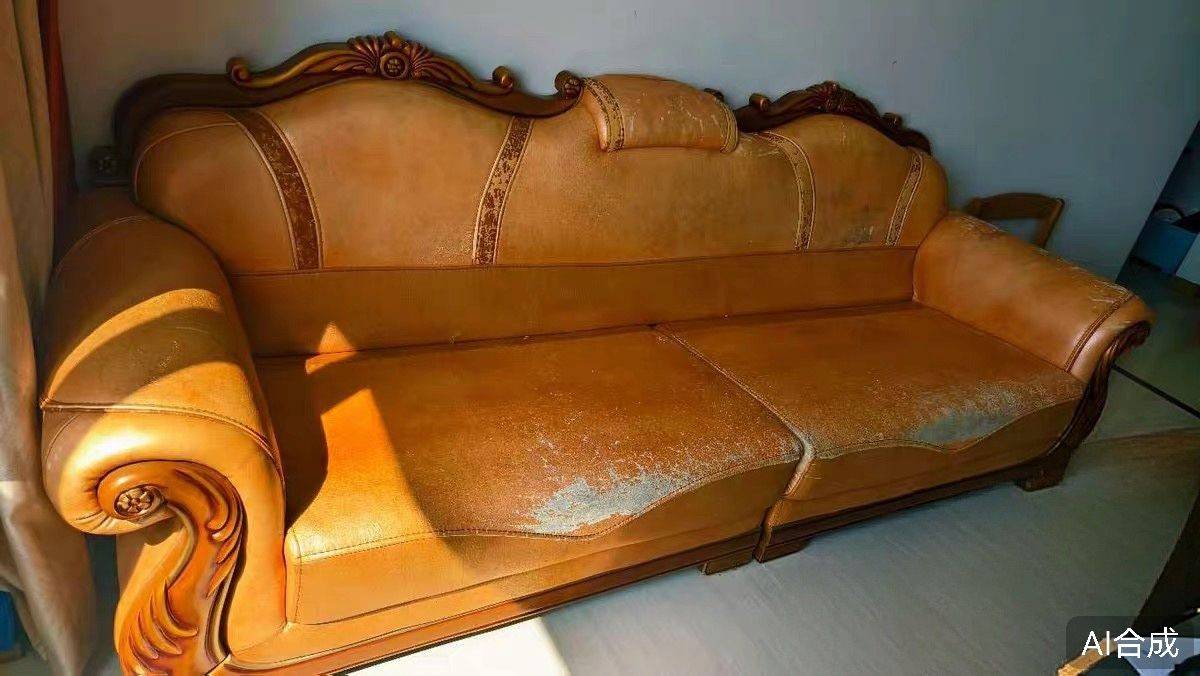 沈阳真皮沙发🛋闲置出售300元，随时取货_2