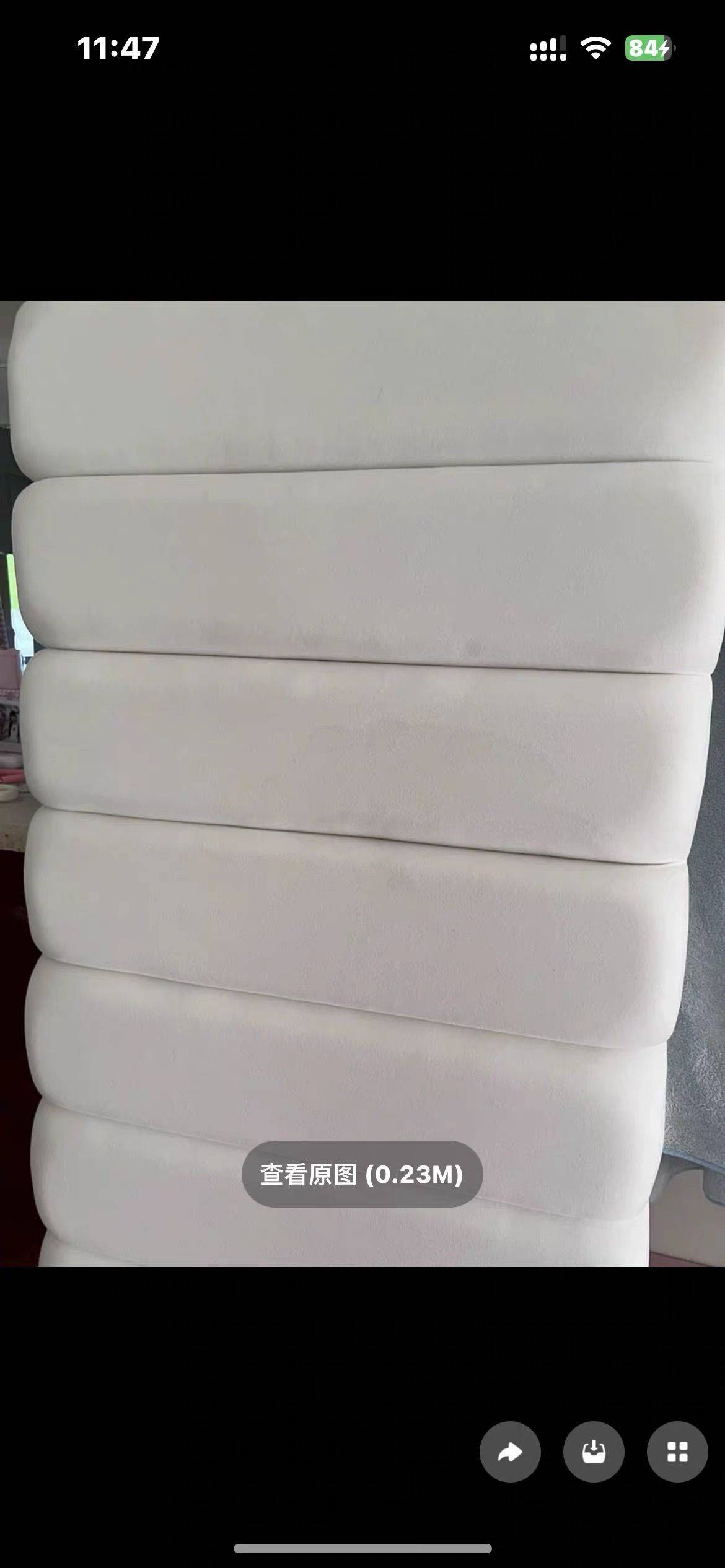 床头靠垫奶油风闲置出100拿走（1.9cm*62cm）_2