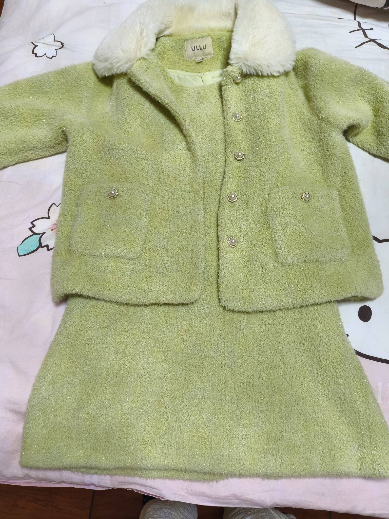  毛绒外套  浅绿系穿搭  秋冬保_4