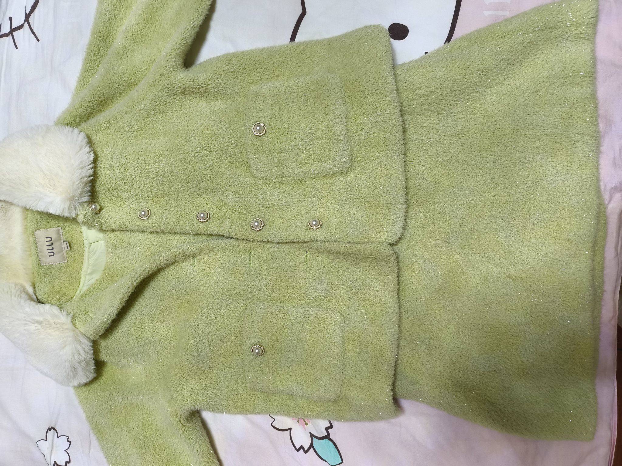  毛绒外套  浅绿系穿搭  秋冬保_1