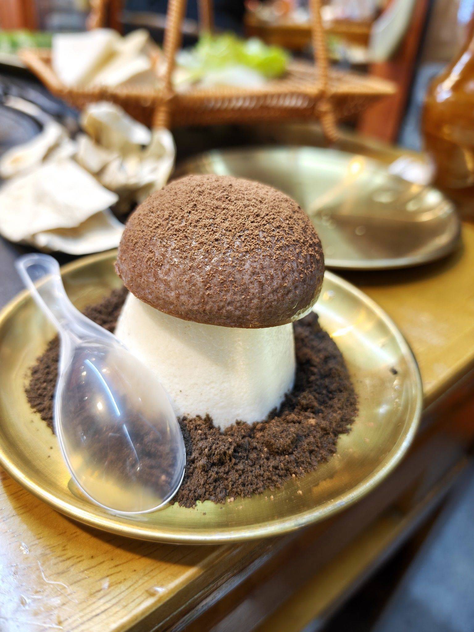 可爱的小蘑菇 震撼美味  甜品摆盘 