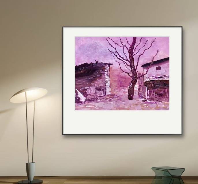 出闲置 。风景写意油画，有内框100元_2