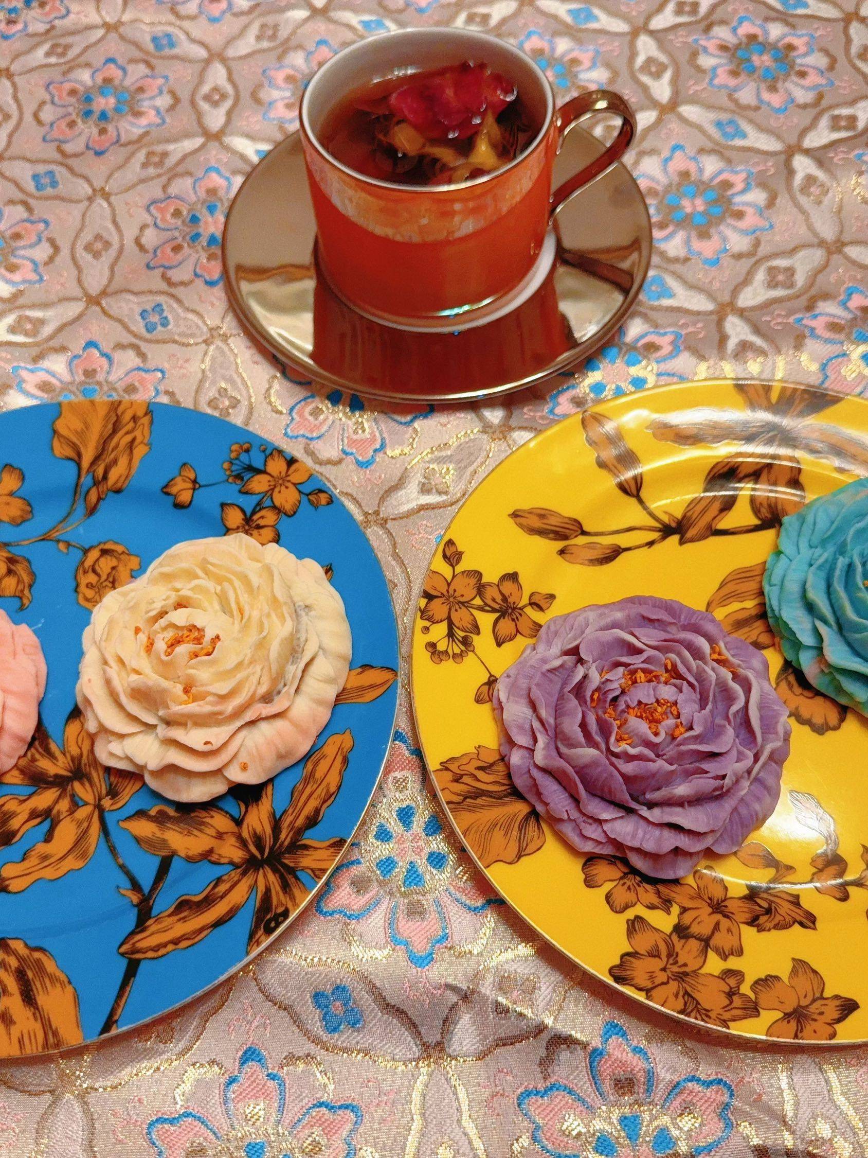 春食记：新鲜的玫瑰花煮茶，马兰头拌香干，_3
