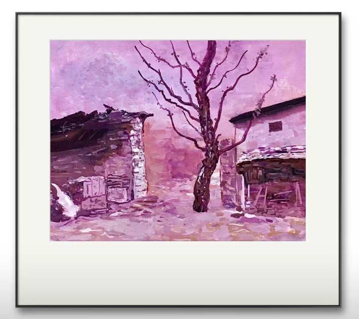 出闲置 。风景写意油画，有内框100元_1