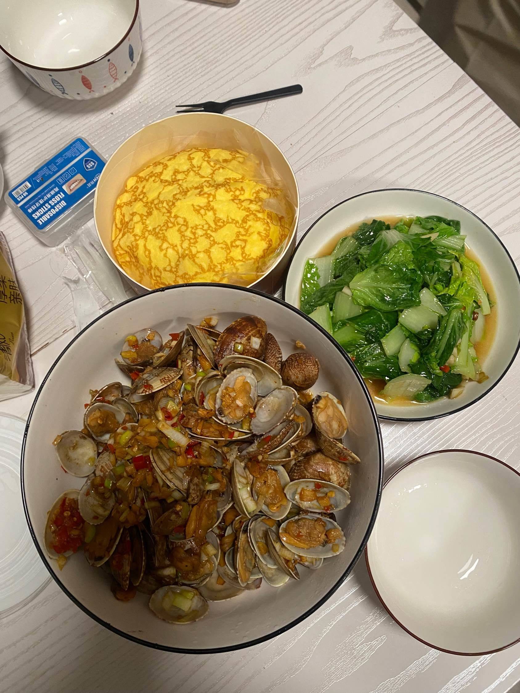 邻居家小姐姐投喂🥰 炒花甲  家常菜