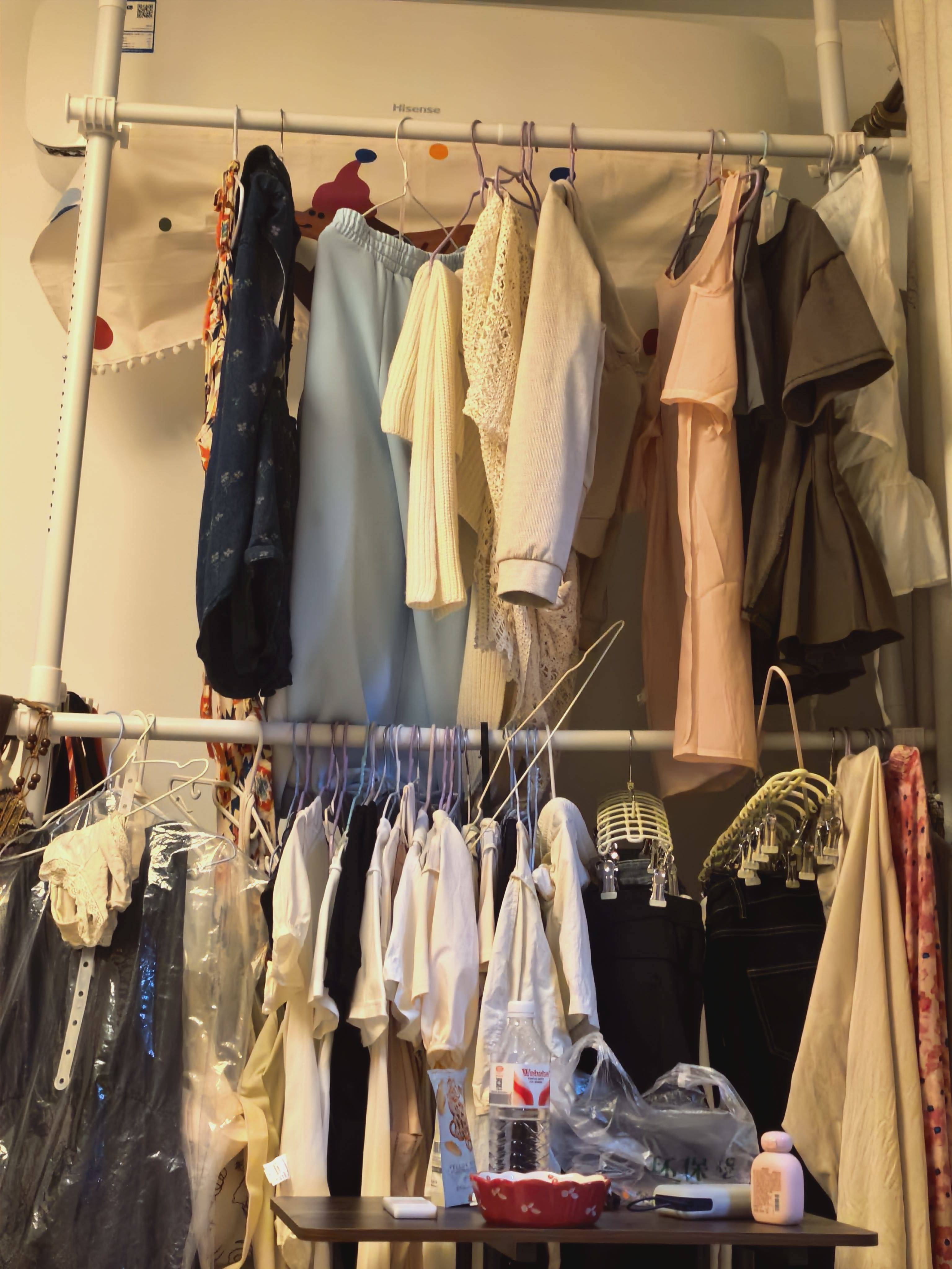 顶天立地衣架一张自取送锅