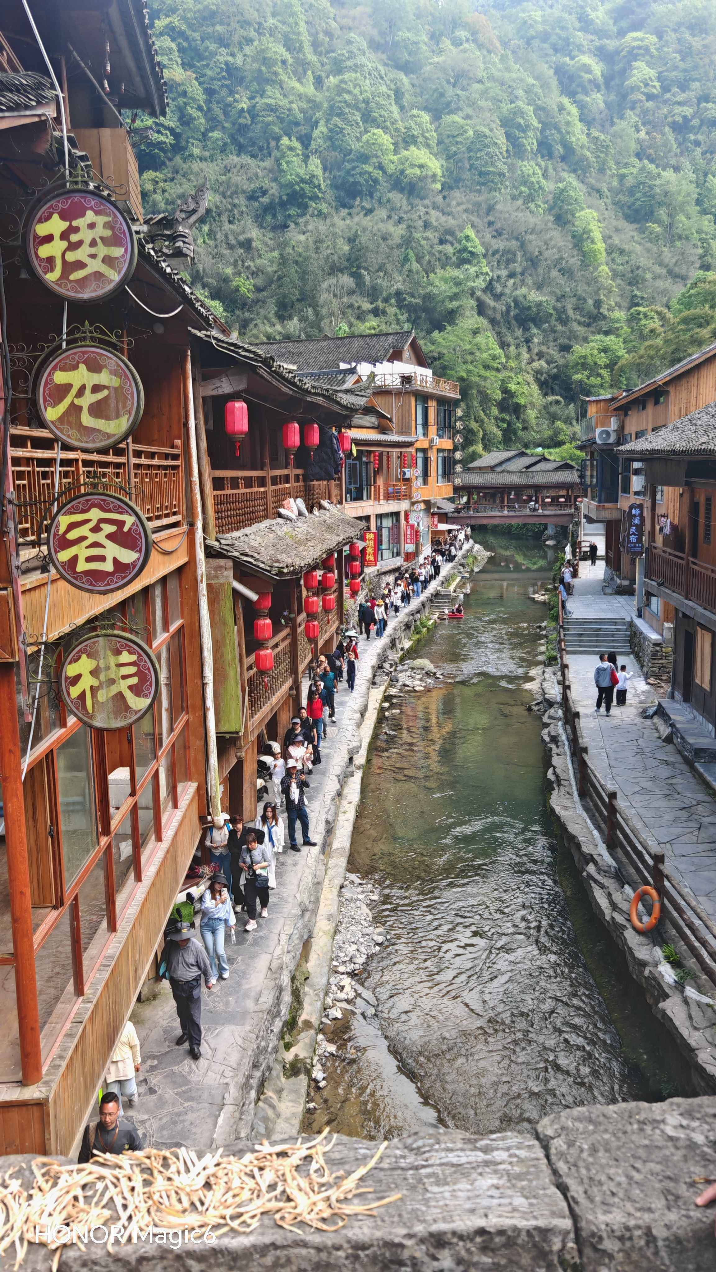 茶峒 水乡街景  古镇风情  小桥