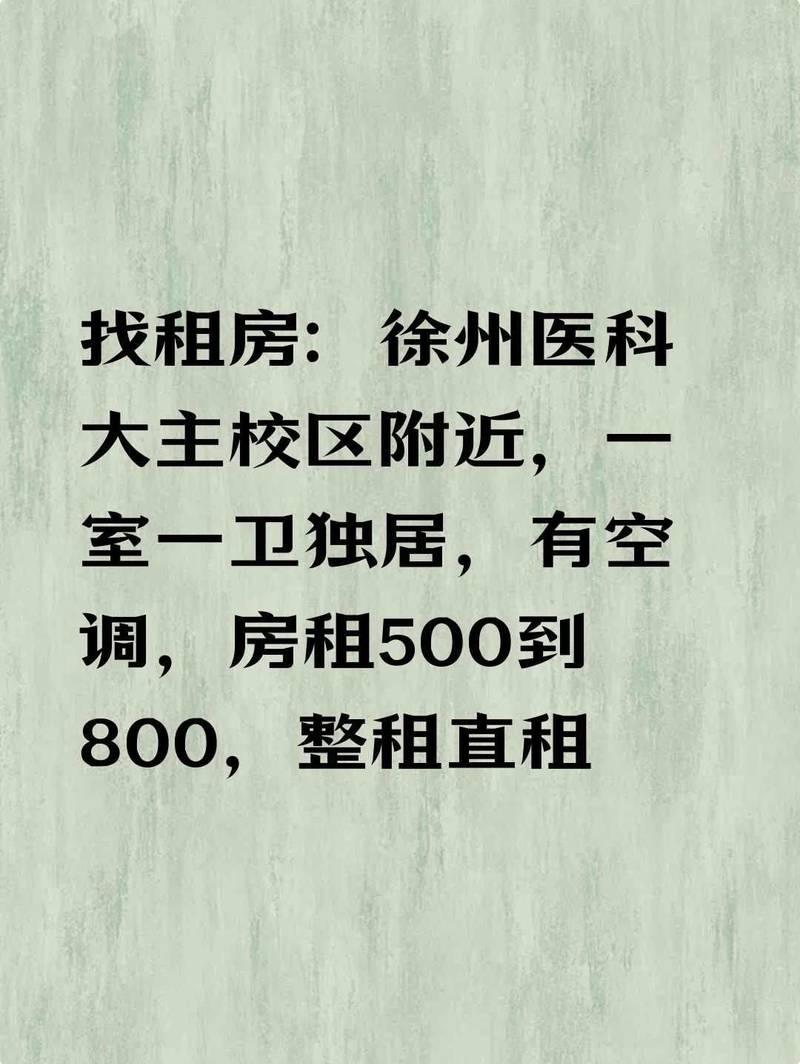 找租房 徐州医科大 一室独居