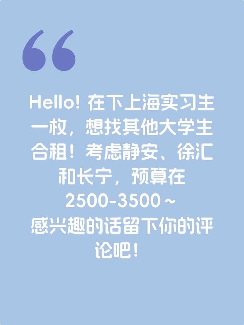 上海男大寻找室友!